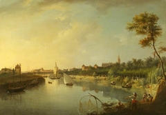 A View of Seville from the Guadalquivir River with the Geraldo Tower by Manuel Barrón y Carrillo