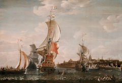 A Zeeland Ship and Other Dutch Vessels off Flushing by Jan Baptist Bonnecroy