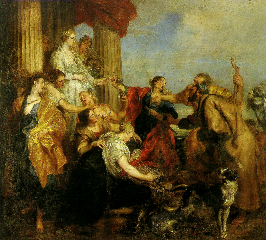 Achilles recognized among daughters of Lycomedes