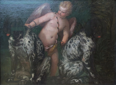 Amor mit zwei Hunden by Paolo Veronese