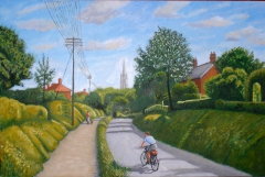 Approaching Louth on the Grimsby road by john albert walker