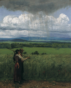 Approaching thunderstorm by Hans Thoma