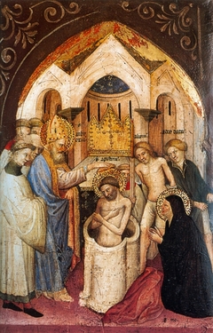 Augustine baptized by Ambrose by Niccolò di Pietro Gerini