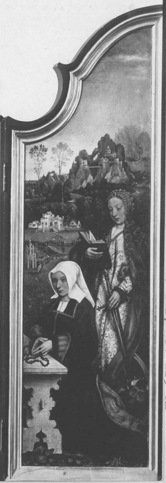 Beweinungsaltar: Hl. Katharina mit Stifterin