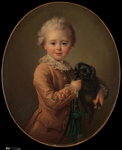 Boy with a Black Spaniel by François-Hubert Drouais