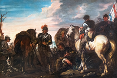 Charles Parrocel - Halte de soldats by Charles Parrocel