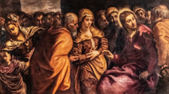 Christ and the adulteress by Jacopo Tintoretto