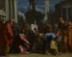 Christ and the Woman Taken in Adultery by Sebastiano Ricci