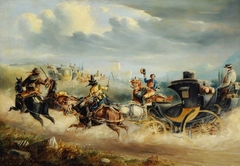 Coaches attacked by Brigands on a Spanish Road by Charles Cooper Henderson