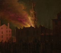 Conflagration of the Masonic Hall, Chestnut Street, Philadelphia, Pennsylvania
