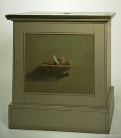 Console Cupboard with af painted motif, shelf with stones by Christen Købke