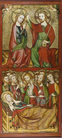 Coronation and Death of the Virgin by Rhenish Master ca 1330