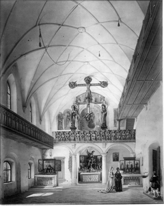 Das Innere der Trausnitzkapelle in Landshut by Michael Neher