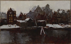 De Nieuwe Teertuinen in de winter by George Hendrik Breitner
