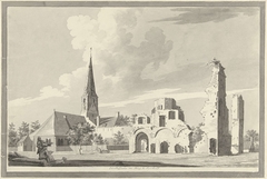De ruïne van de abdij van Rijnsburg