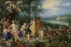 Der Frühling mit Hendrik van Balen by Jan Brueghel the Elder