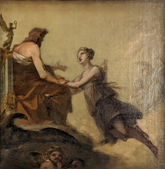 Diane implorant Jupiter de ne pas l'assujettir aux lois de l'hymen by Pierre-Paul Prud'hon
