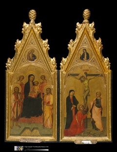 Diptych with tabernacle frames by Anonymous