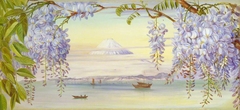 Distant View of Mount Fujiyama, Japan, and Wistaria by Marianne North