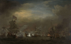 Encounter during the Battle of Kijkduin by Willem van de Velde II