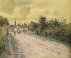 Entrance to the Village of Eragny by Camille Pissarro