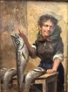 Fish seller by Francisco Augusto Flamengo