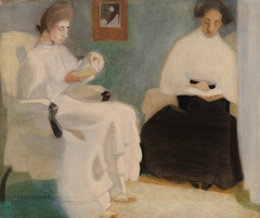 Girls Reading by Helene Schjerfbeck