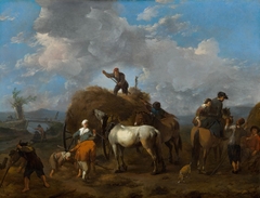Harvesting the Hay by Johannes Lingelbach