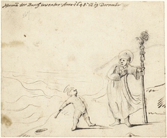 Heilige Augustinus en het kind aan zee by Harmen ter Borch