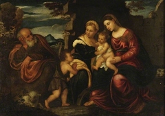 Holy Family with the infant St John Baptist and St Catherine by Polidoro da Lanciano