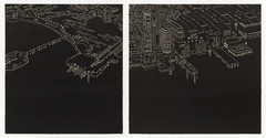 Hudson River Diptych by Yvonne Jacquette