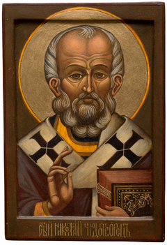 Icon of saint Nicholas by Pavel Korzukhin