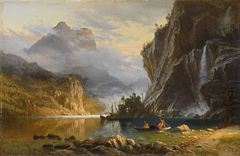 Indians Spear Fishing by Albert Bierstadt
