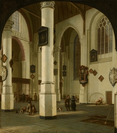 Interior of the Oude Kerk in Delft by Hendrick Cornelisz van Vliet