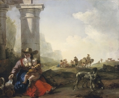 Italian Peasants among Ruins by Jan Baptist Weenix