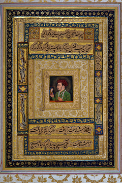 Jahangir holding the picture of Madonna by Anonymous