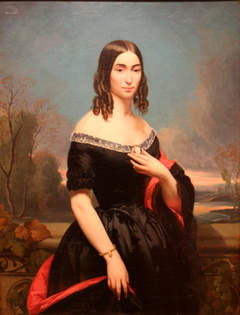 Jeune Femme en robe noire by Charles Adolphe Bonnegrace