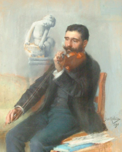 José Relvas playing the violin by José Malhoa