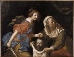 Judith holding the head of Holophernes by Guercino