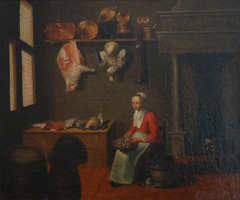 Kitchen Interior by Hendrik Martenszoon Sorgh