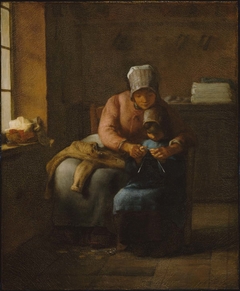 Knitting Lesson by Jean-François Millet