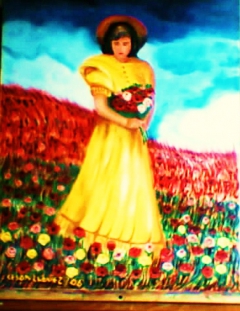 Lady With Flowers