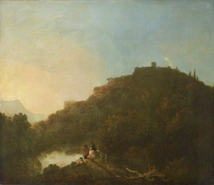 Landscape with a Castle and Lake by Anonymous
