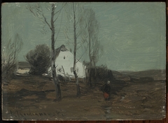 Landscape with a cottage by Roman Kochanowski