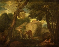 Landscape with mythological figures