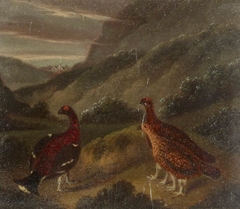 Landscape with Three Grouse by Samuel John Egbert Jones