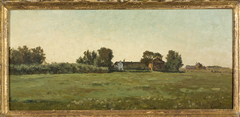 Landschap met twee boerderijen by Paul Joseph Constantin Gabriël