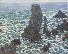Les Pyramides de Port-Coton, Belle-Île-en-Mer by Claude Monet