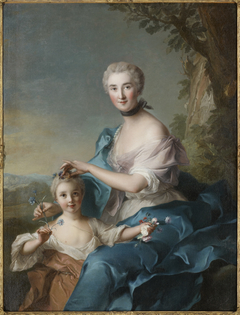 Madame Crozat de Thiers and Her Daughter by Jean-Marc Nattier