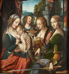 Madonna and Child with Saint Barbara and Saint Catherine by Unknown Artist